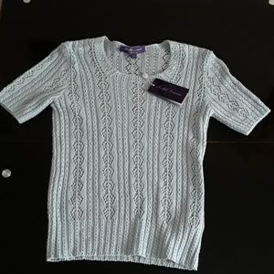 Knitted light blue shirt